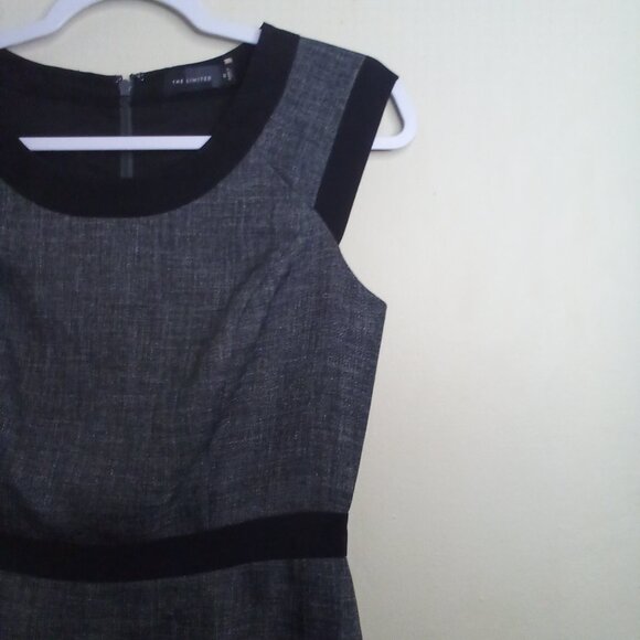 The Limited Dress Women 0 Sleeveless Classic Career Gray Black - Picture 8 of 16